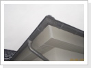 Dachüberstand mit Weißen PVC Profilen